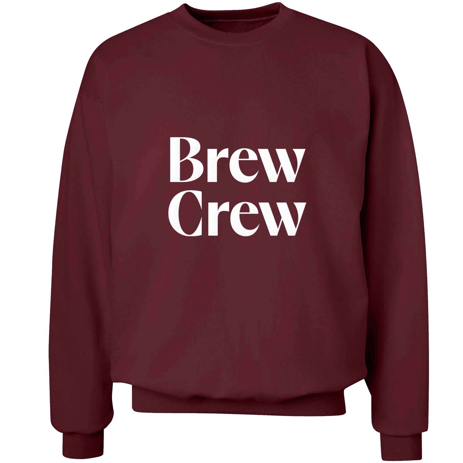 Brew crew adult's unisex maroon sweater 2XL