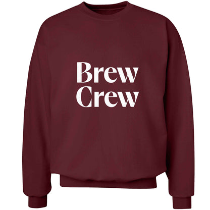 Brew crew adult's unisex maroon sweater 2XL