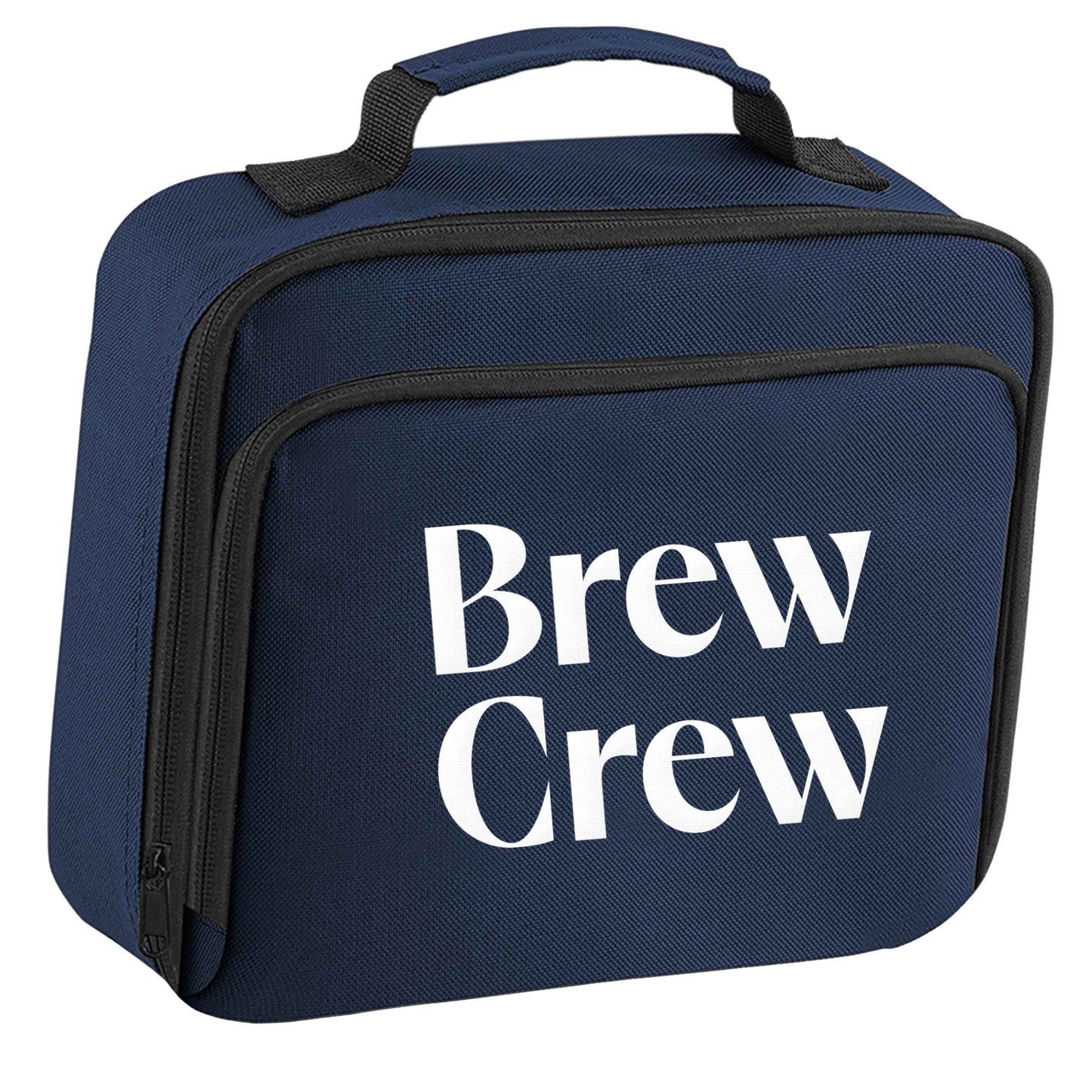 Brew crew insulated navy lunch bag cooler