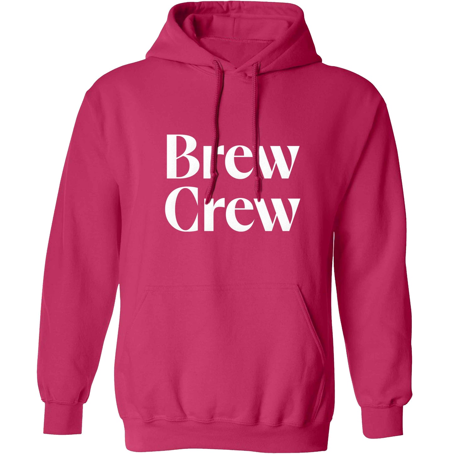 Brew crew adults unisex pink hoodie 2XL