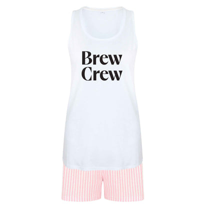 Brew crew size XL women's pyjama shorts set in pink 