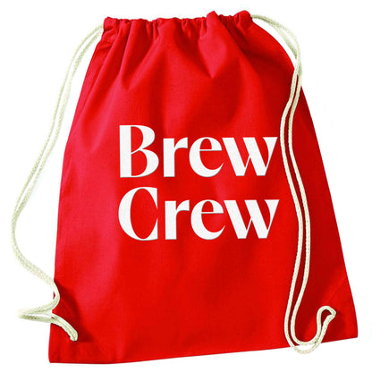Brew crew red drawstring bag 