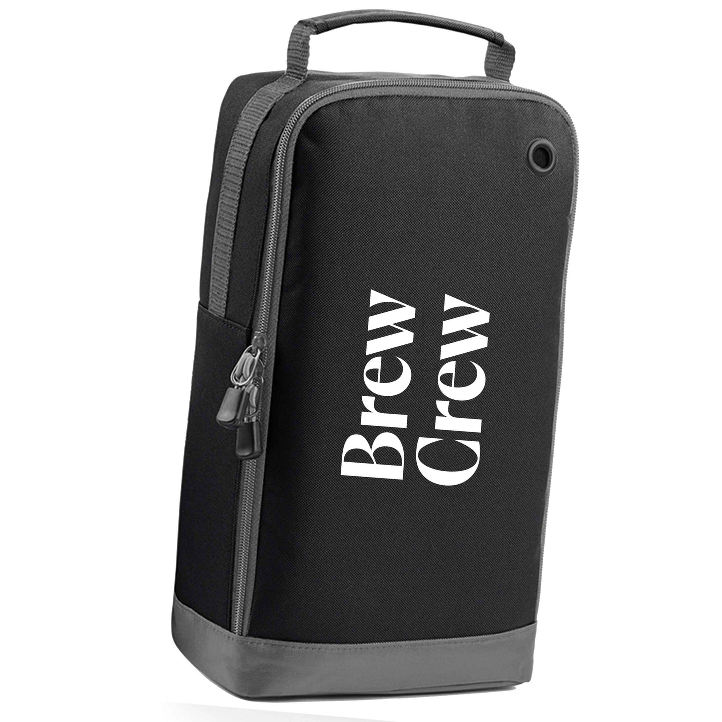 Brew crew black sports shoe bag horizontal print