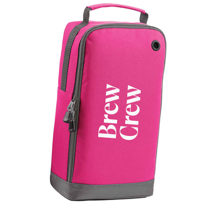 Brew crew pink sports shoe bag horizontal print