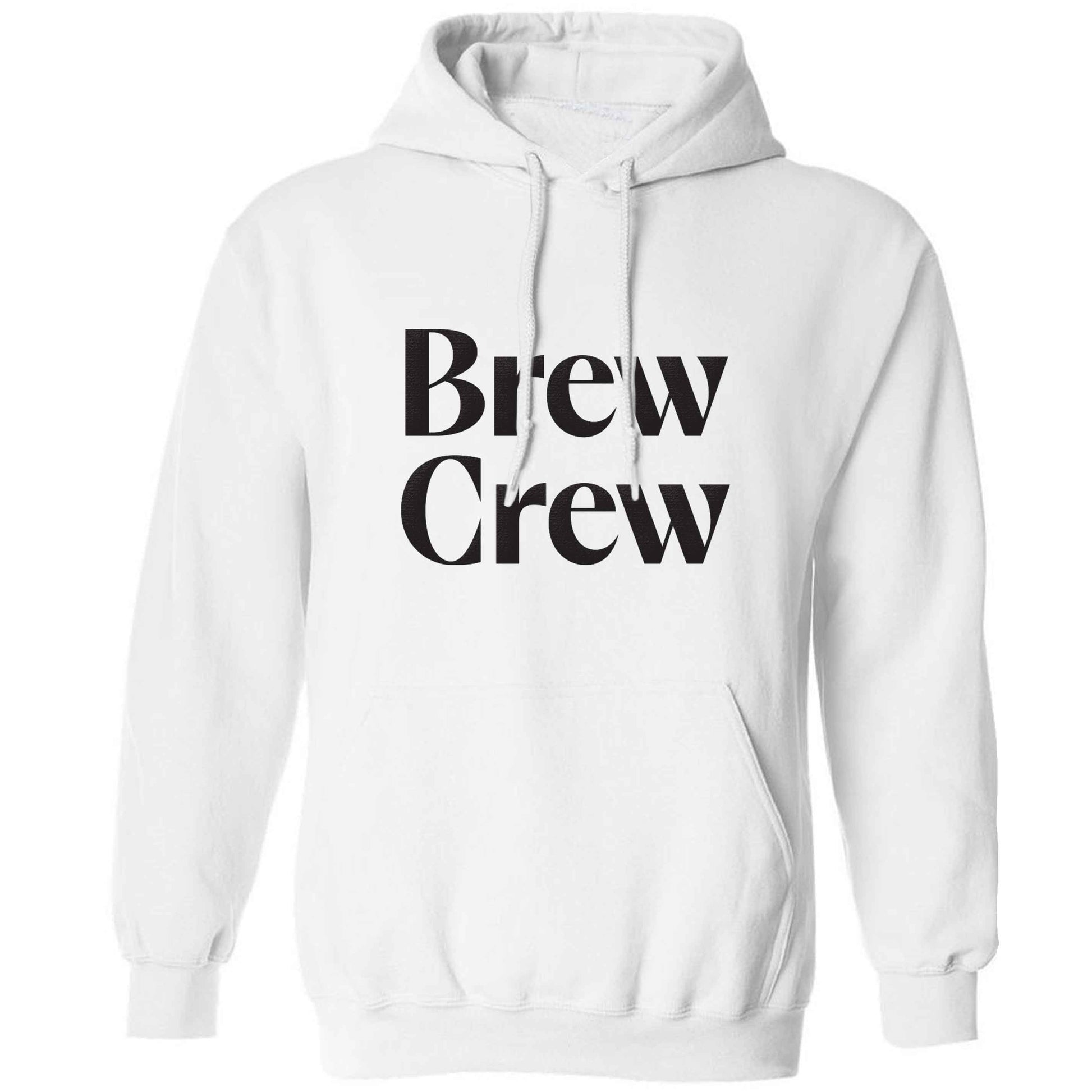 Brew crew adults unisex white hoodie 2XL