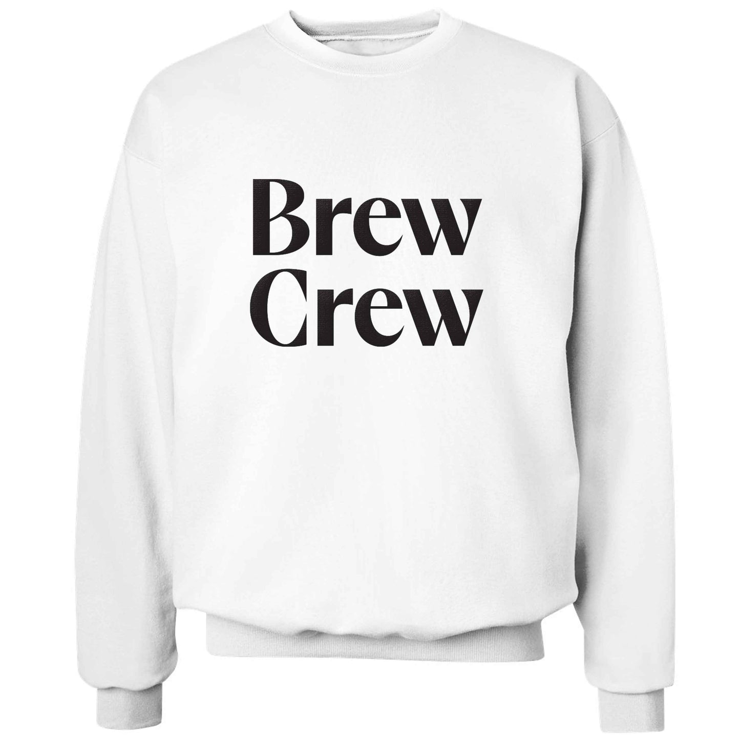 Brew crew adult's unisex white sweater 2XL