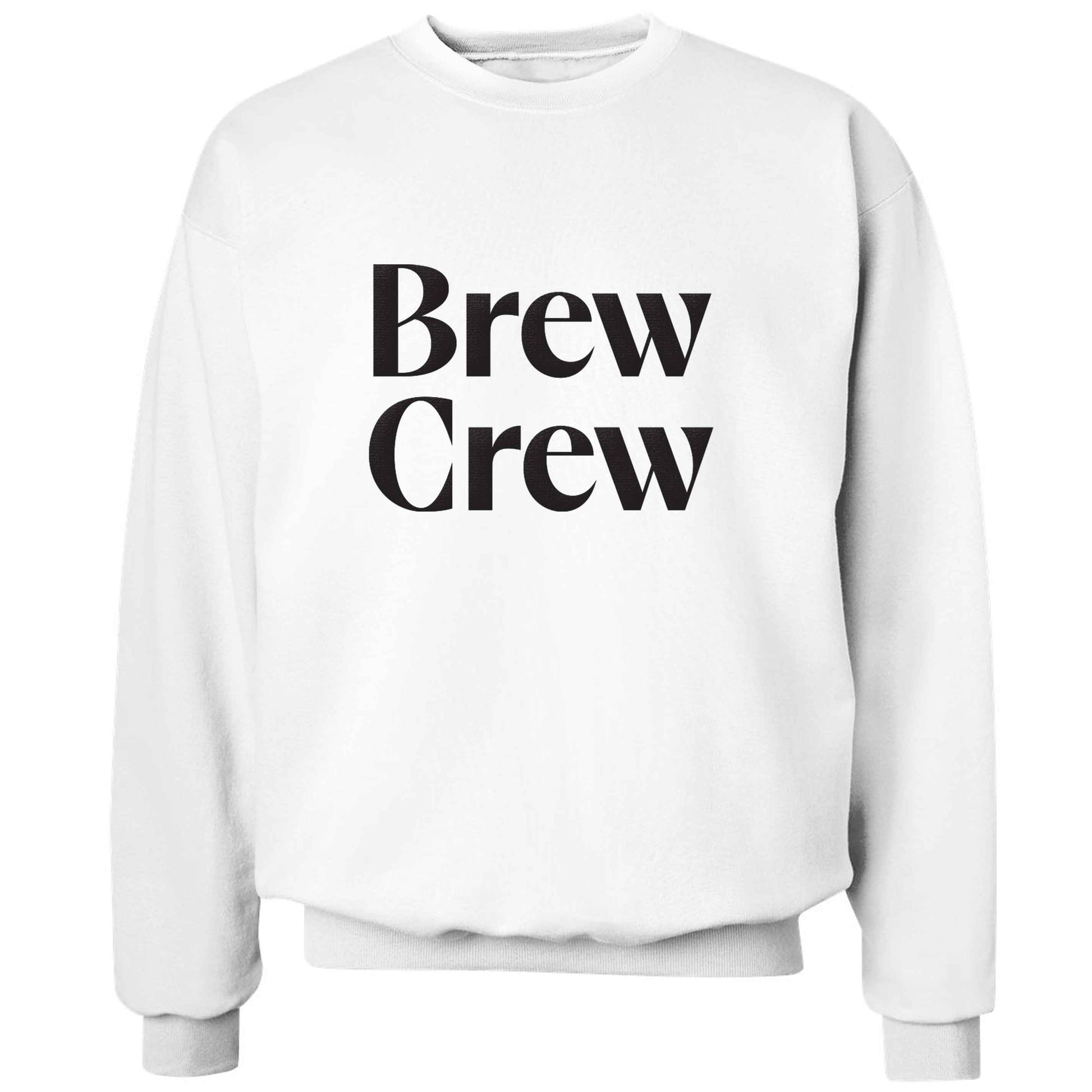 Brew crew adult's unisex white sweater 2XL