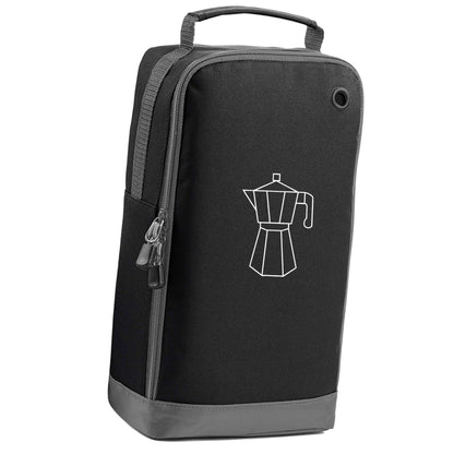 Mokka pot  black sports shoe bag vertical print