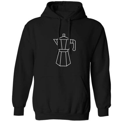 Mokka pot  adults unisex black hoodie 2XL