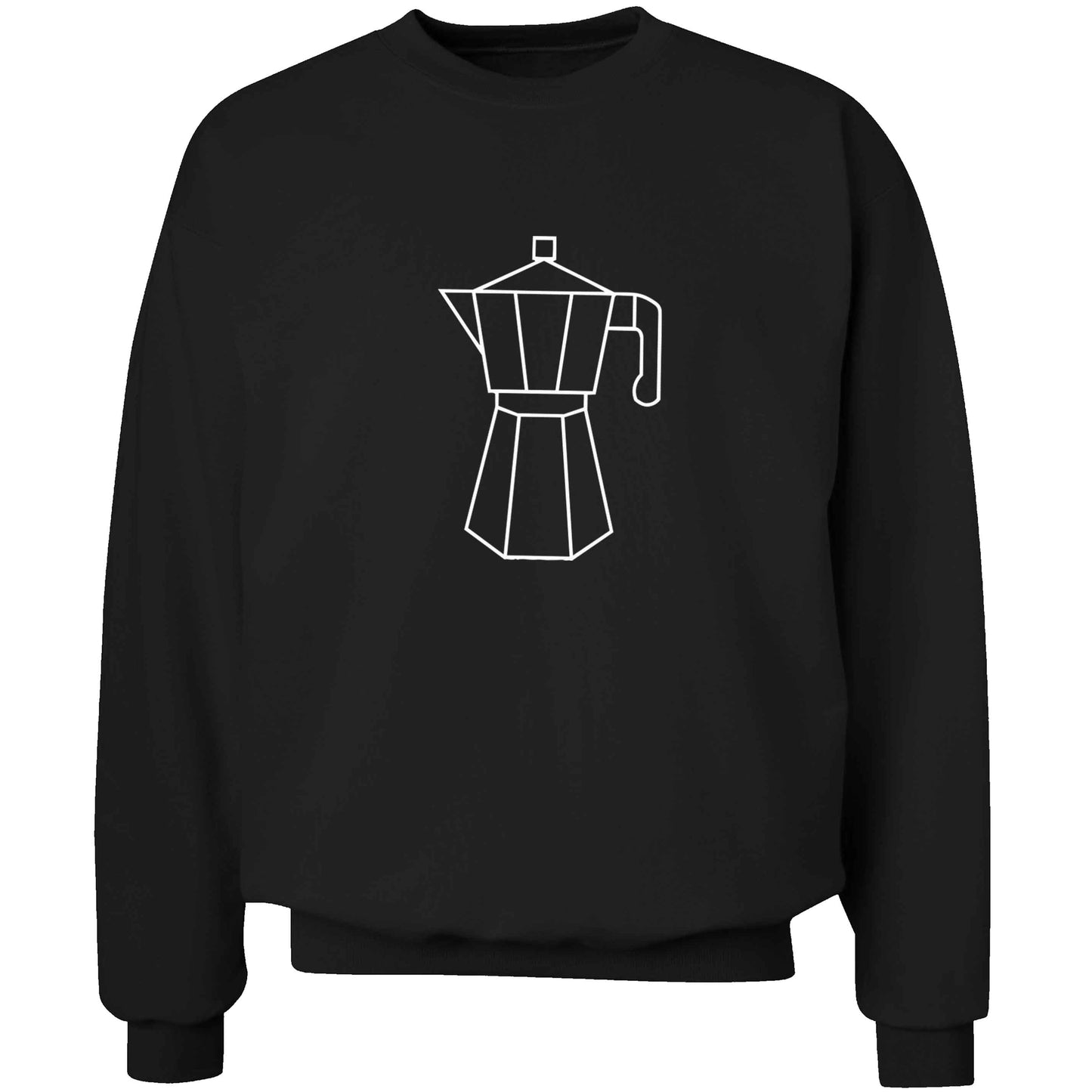 Mokka pot  adult's unisex black sweater 2XL