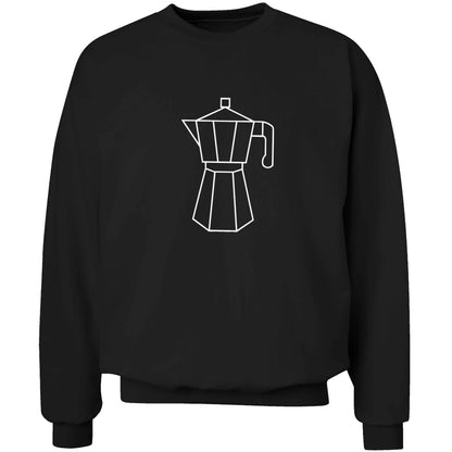 Mokka pot  adult's unisex black sweater 2XL