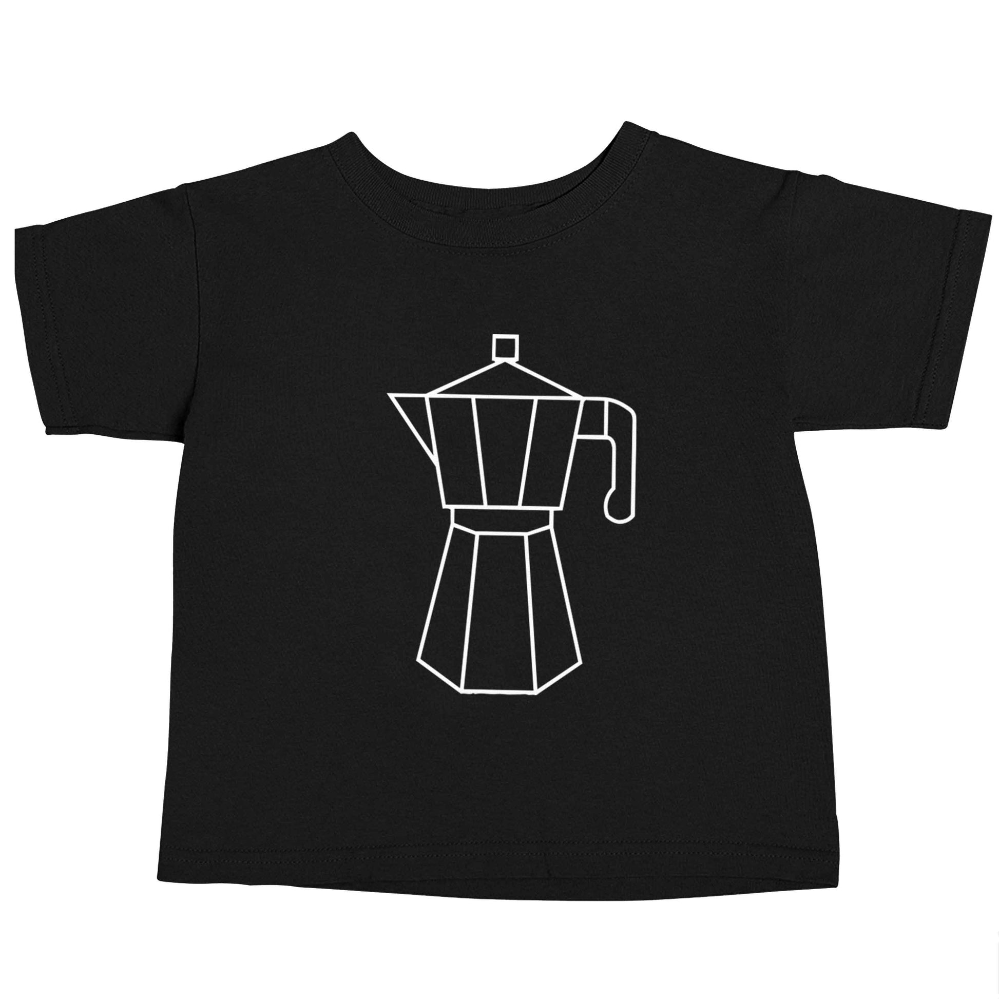 Mokka pot  Black baby toddler Tshirt 2 years