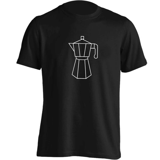 Mokka pot  adults unisex black Tshirt 2XL