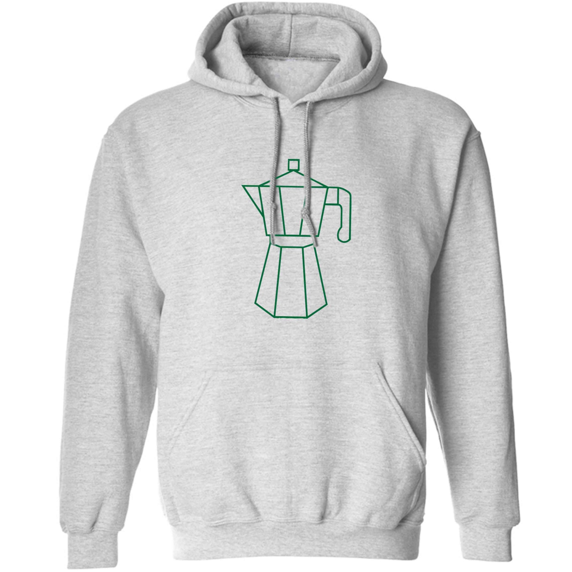 Mokka pot  adults unisex grey hoodie 2XL