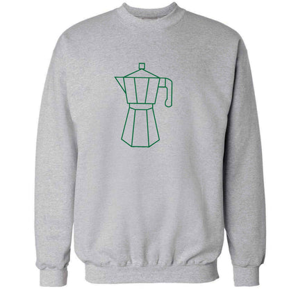 Mokka pot  adult's unisex grey sweater 2XL