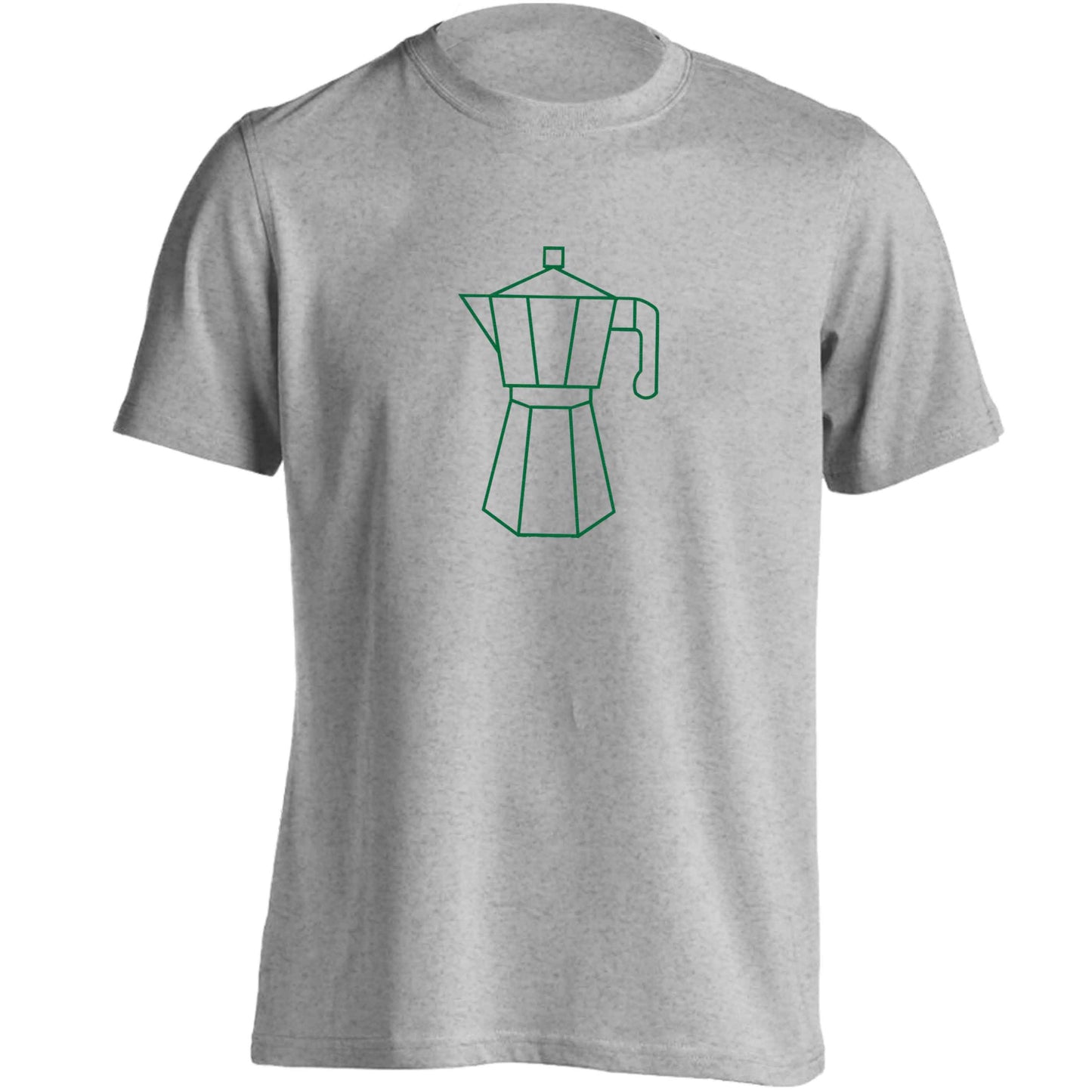Mokka pot  adults unisex grey Tshirt 2XL