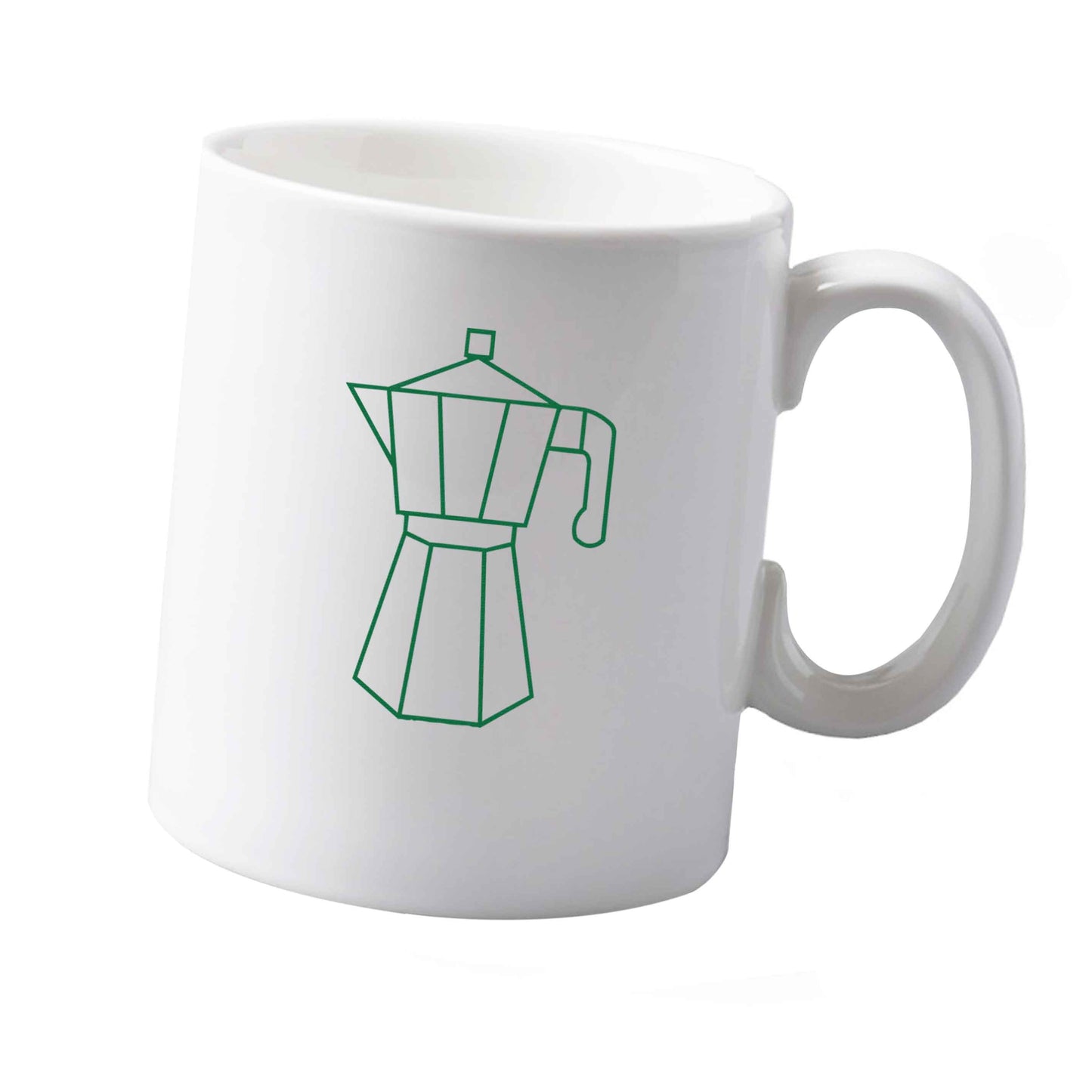 10 oz Mokka pot  ceramic mug  both sides