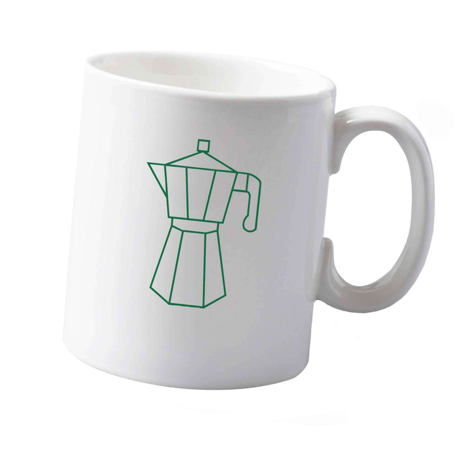 10 oz Mokka pot  ceramic mug  both sides