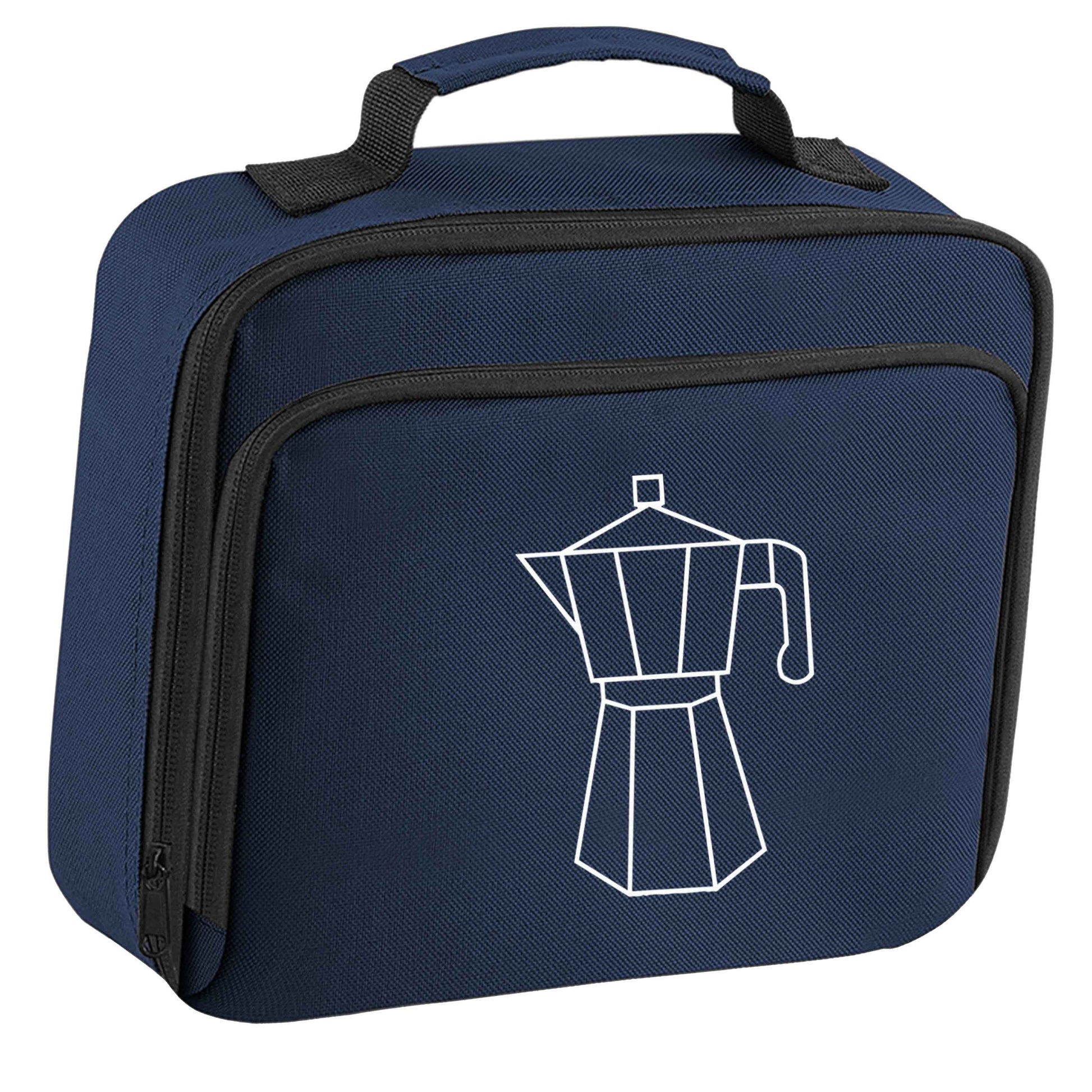 Mokka pot  insulated navy lunch bag cooler