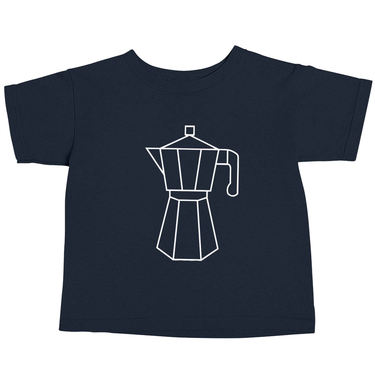 Mokka pot  navy baby toddler Tshirt 2 Years