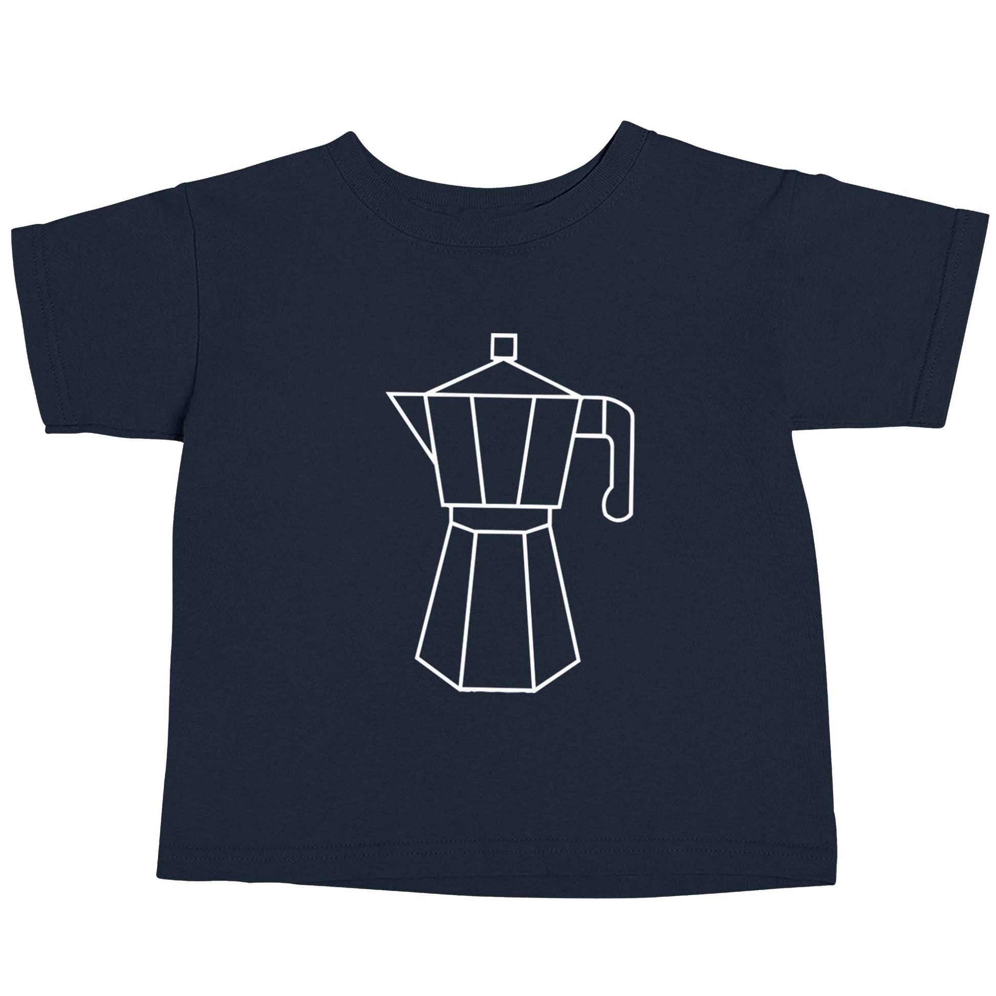 Mokka pot  navy baby toddler Tshirt 2 Years