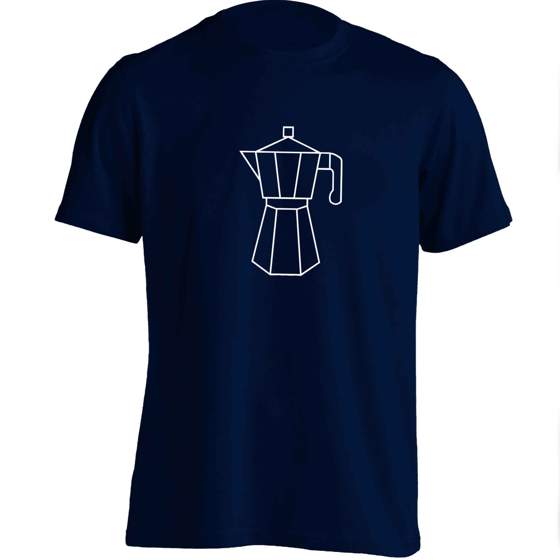 Mokka pot  adults unisex navy Tshirt 2XL