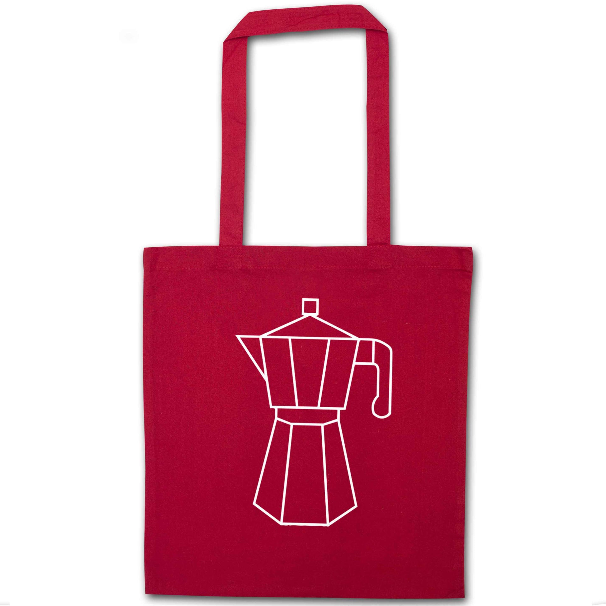 Mokka pot  red tote bag