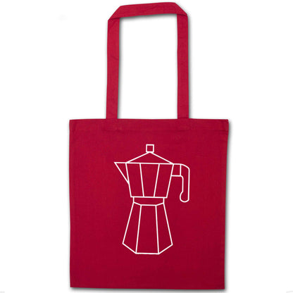 Mokka pot  red tote bag