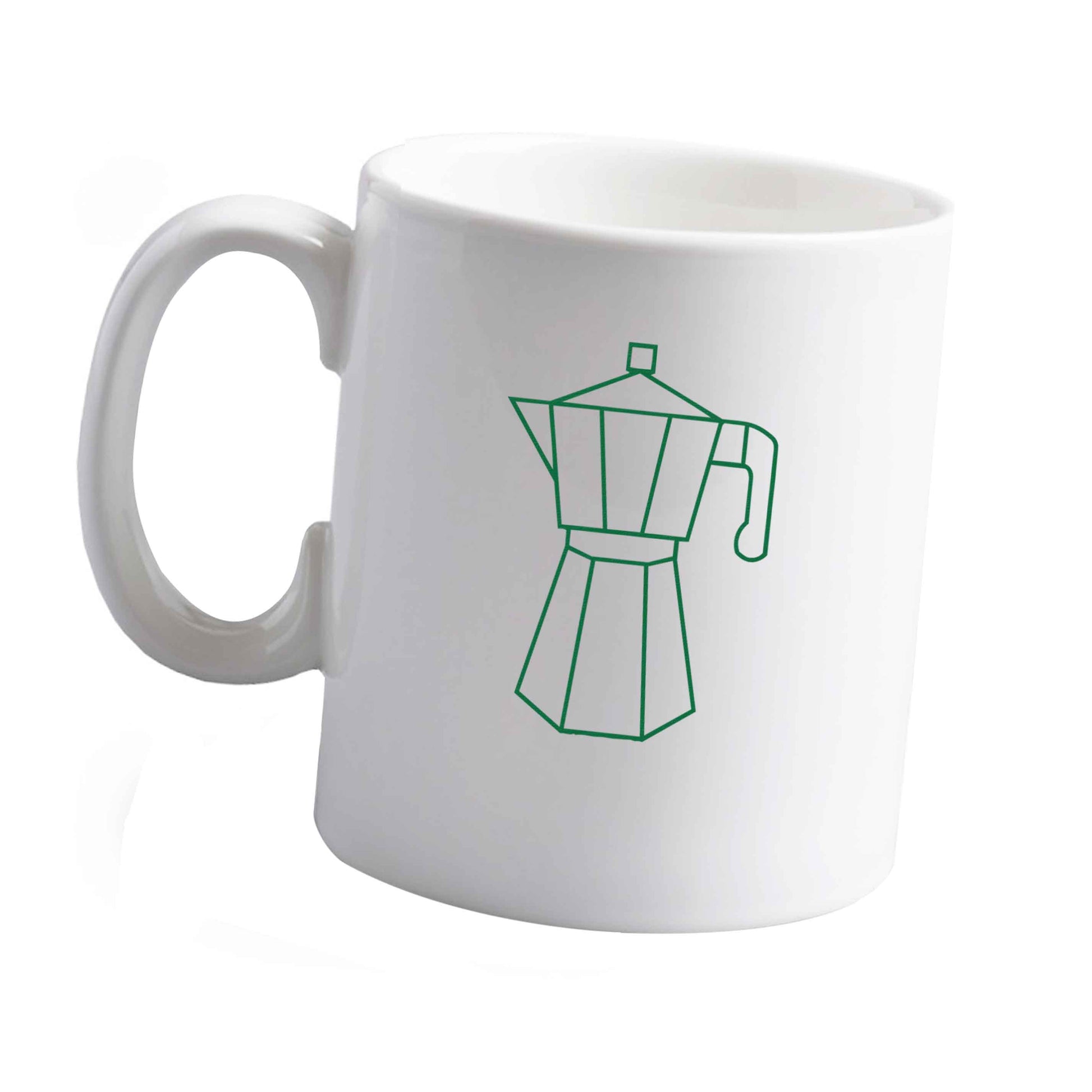 10 oz Mokka pot  ceramic mug left sided