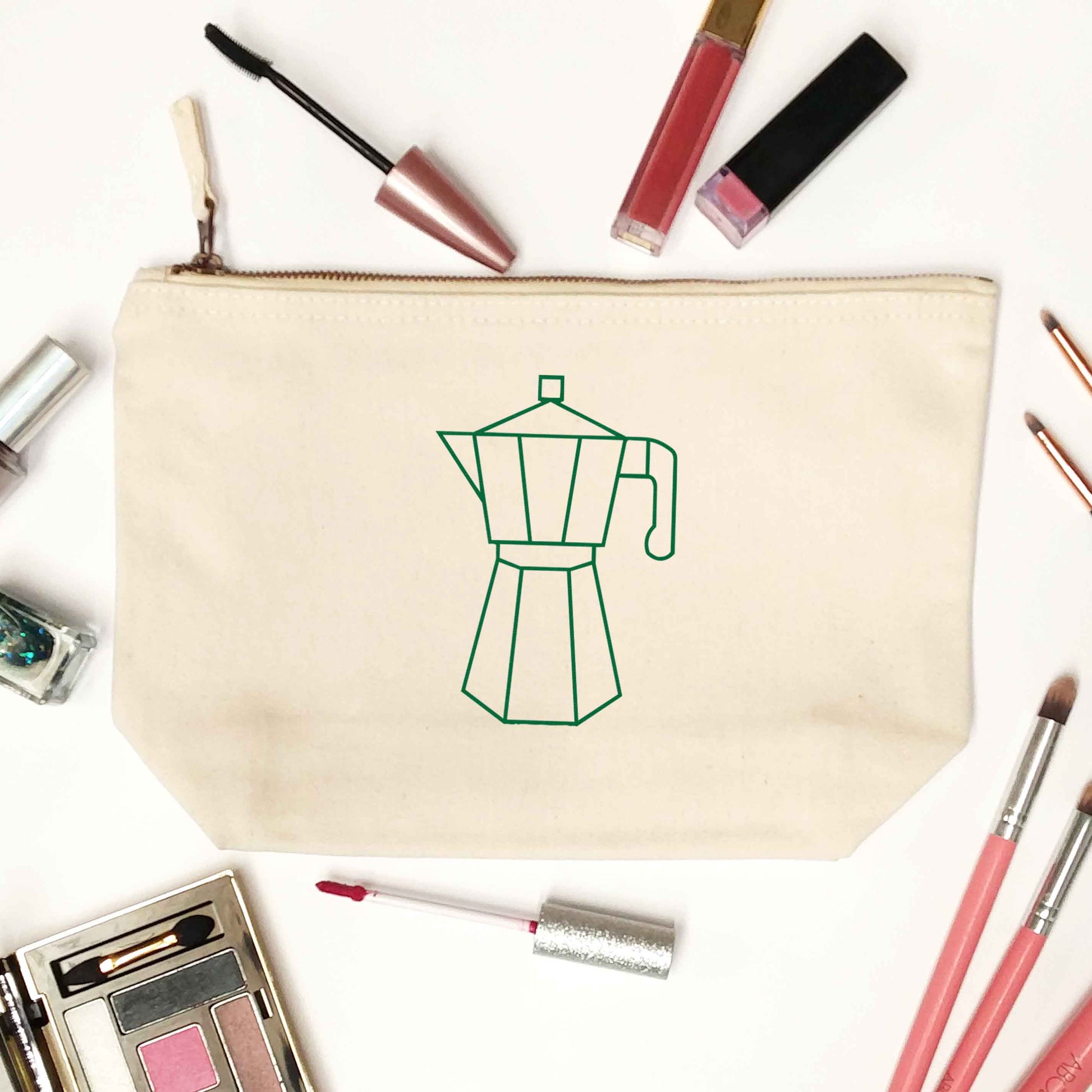 Mokka pot  natural makeup bag
