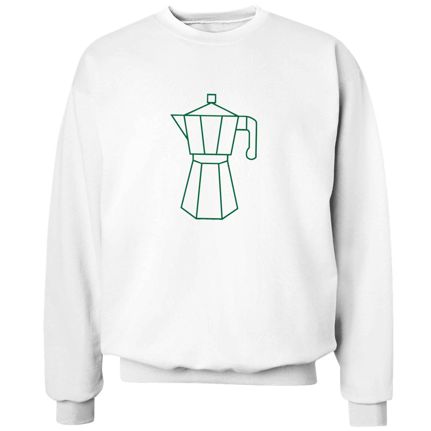 Mokka pot  adult's unisex white sweater 2XL