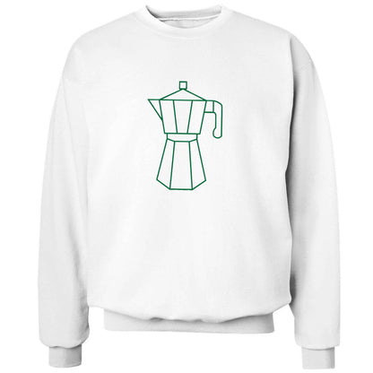 Mokka pot  adult's unisex white sweater 2XL
