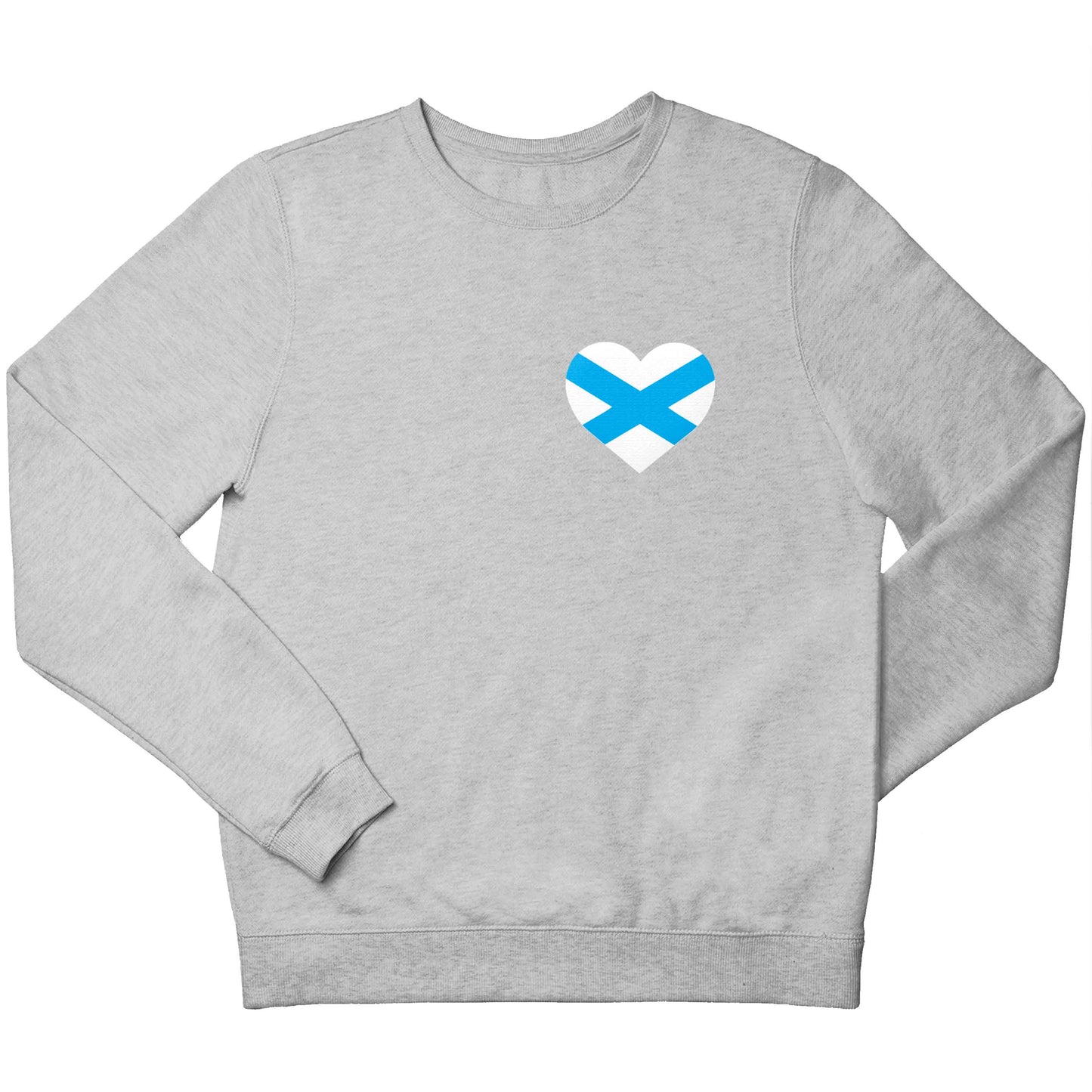 Scottish flag heart - pocket design children's grey sweater 12-13 Years