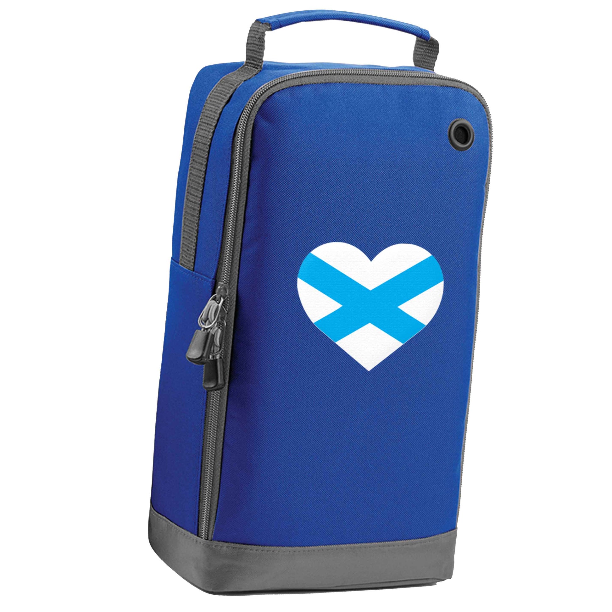 Scottish Saltire heart flag blue sports shoe bag vertical print