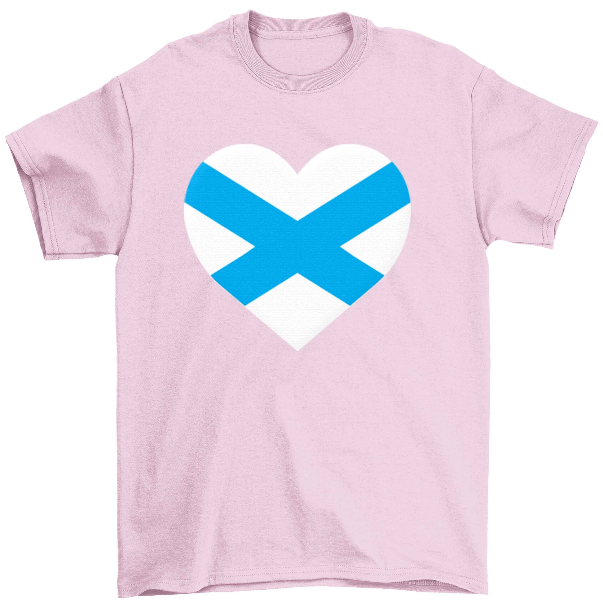 Scottish Saltire heart flag Children's light pink Tshirt 12-13 Years
