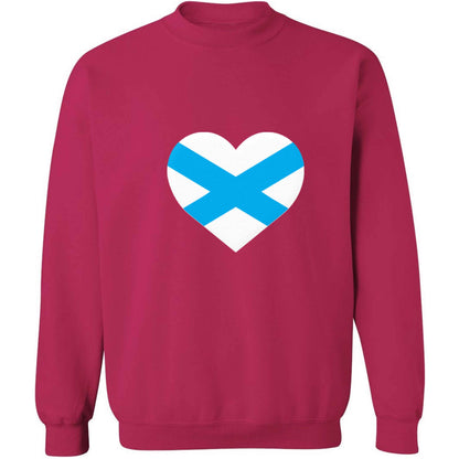 Scottish Saltire heart flag adult's unisex pink sweater 2XL