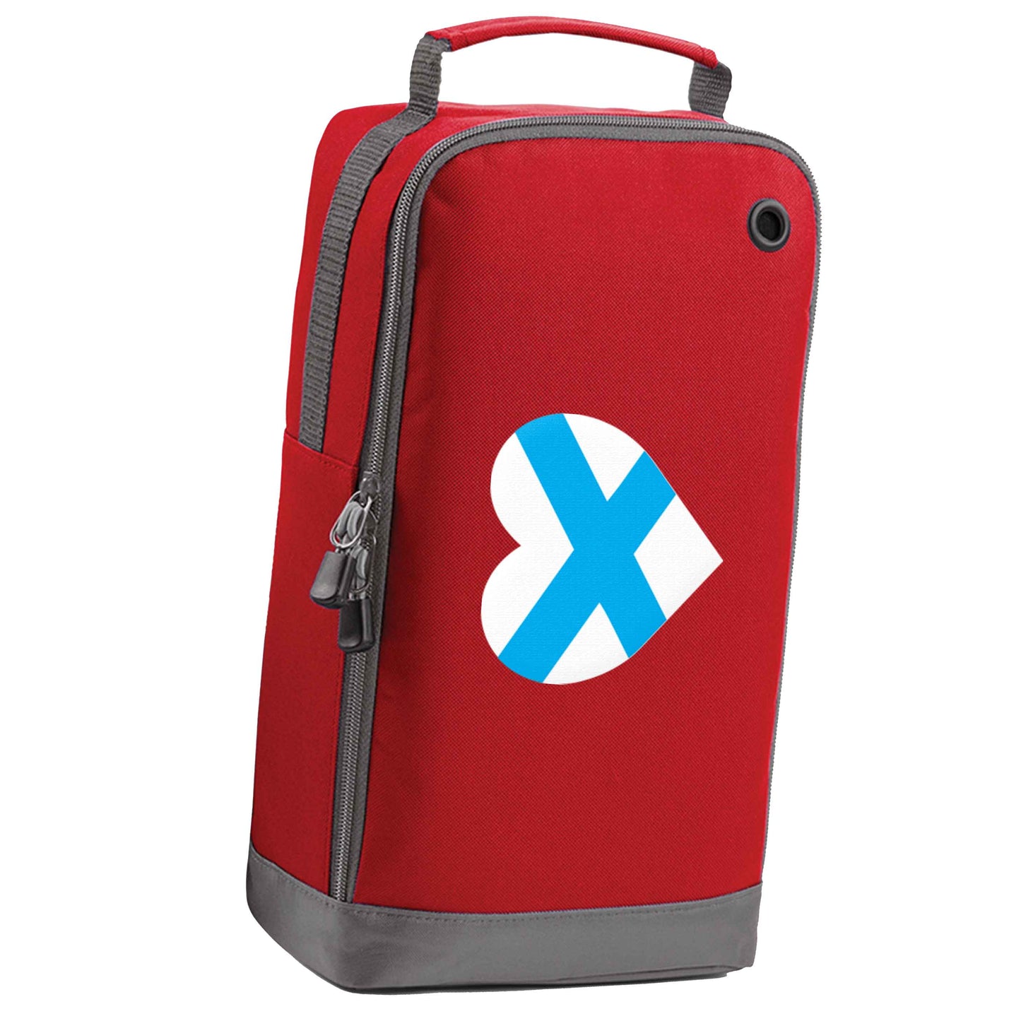 Scottish Saltire heart flag red sports shoe bag vertical print