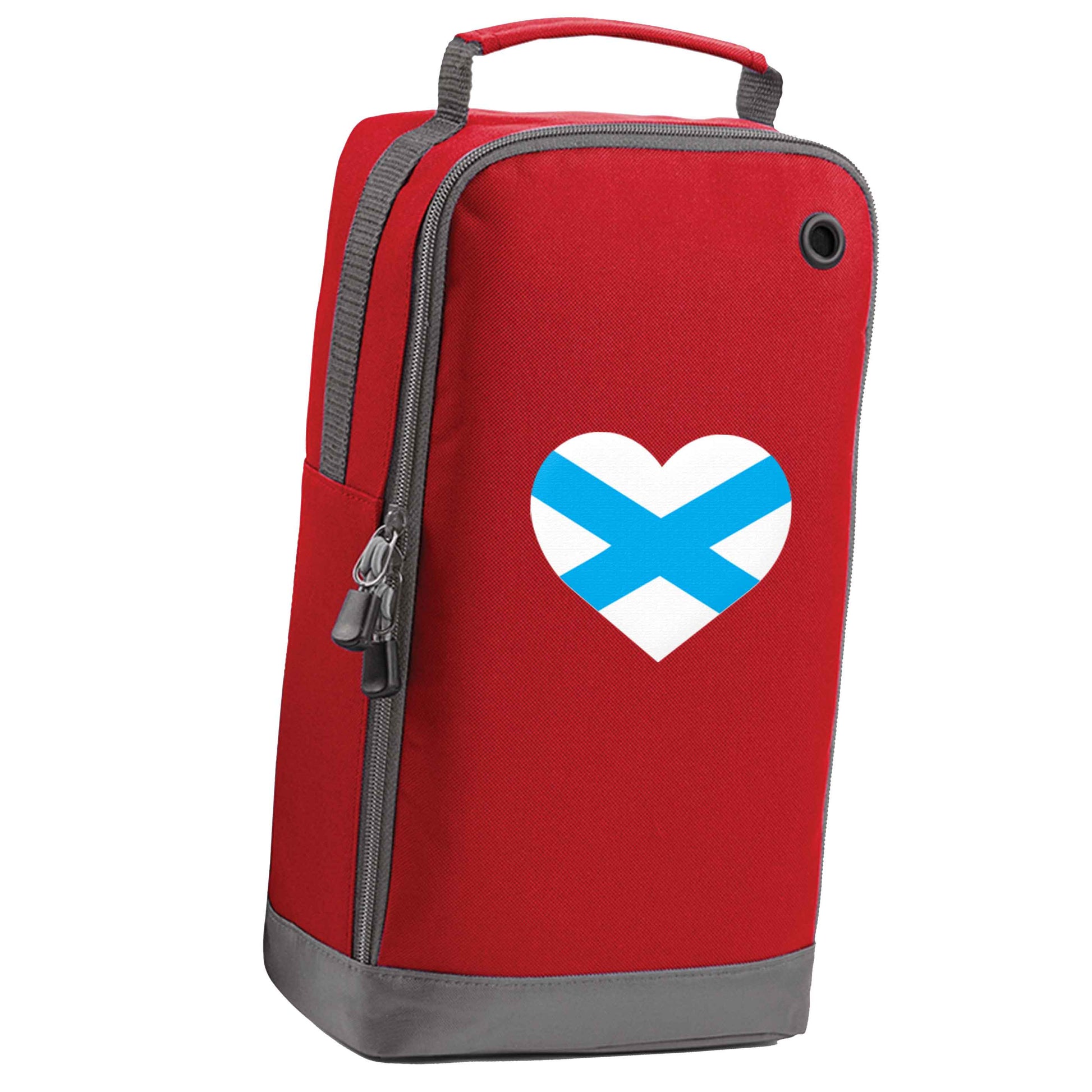 Scottish Saltire heart flag red sports shoe bag horizontal print