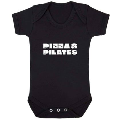 Pizza and pilates baby bodysuit black 18-24 months