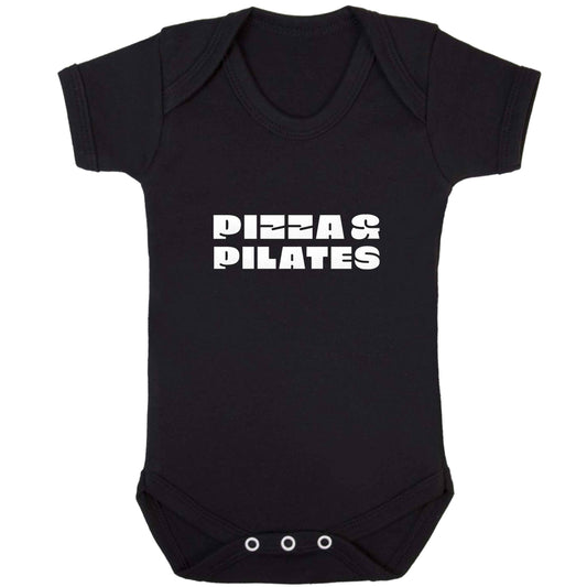 Pizza and pilates baby bodysuit black 18-24 months