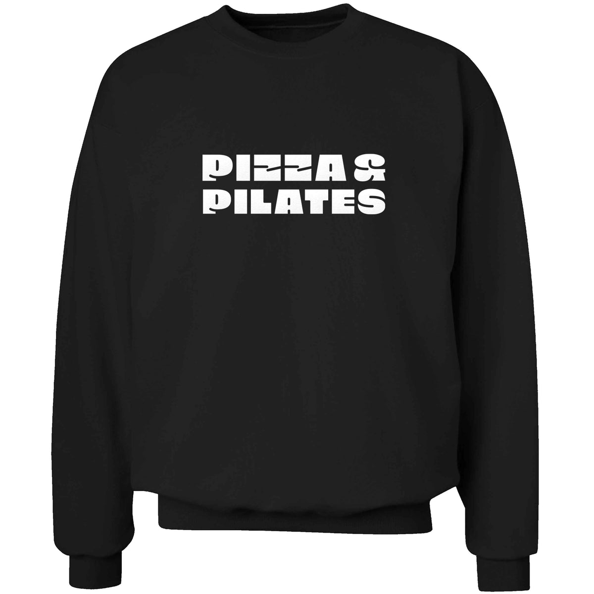 Pizza and pilates adult's unisex black sweater 2XL