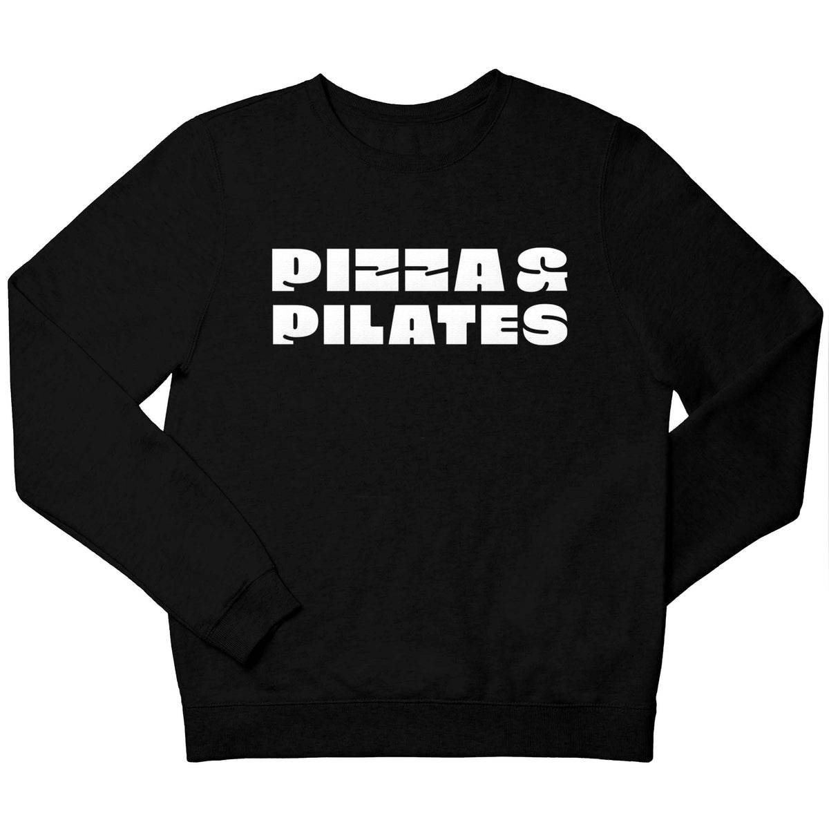 Pizza and pilates children's black sweater 12-13 Years