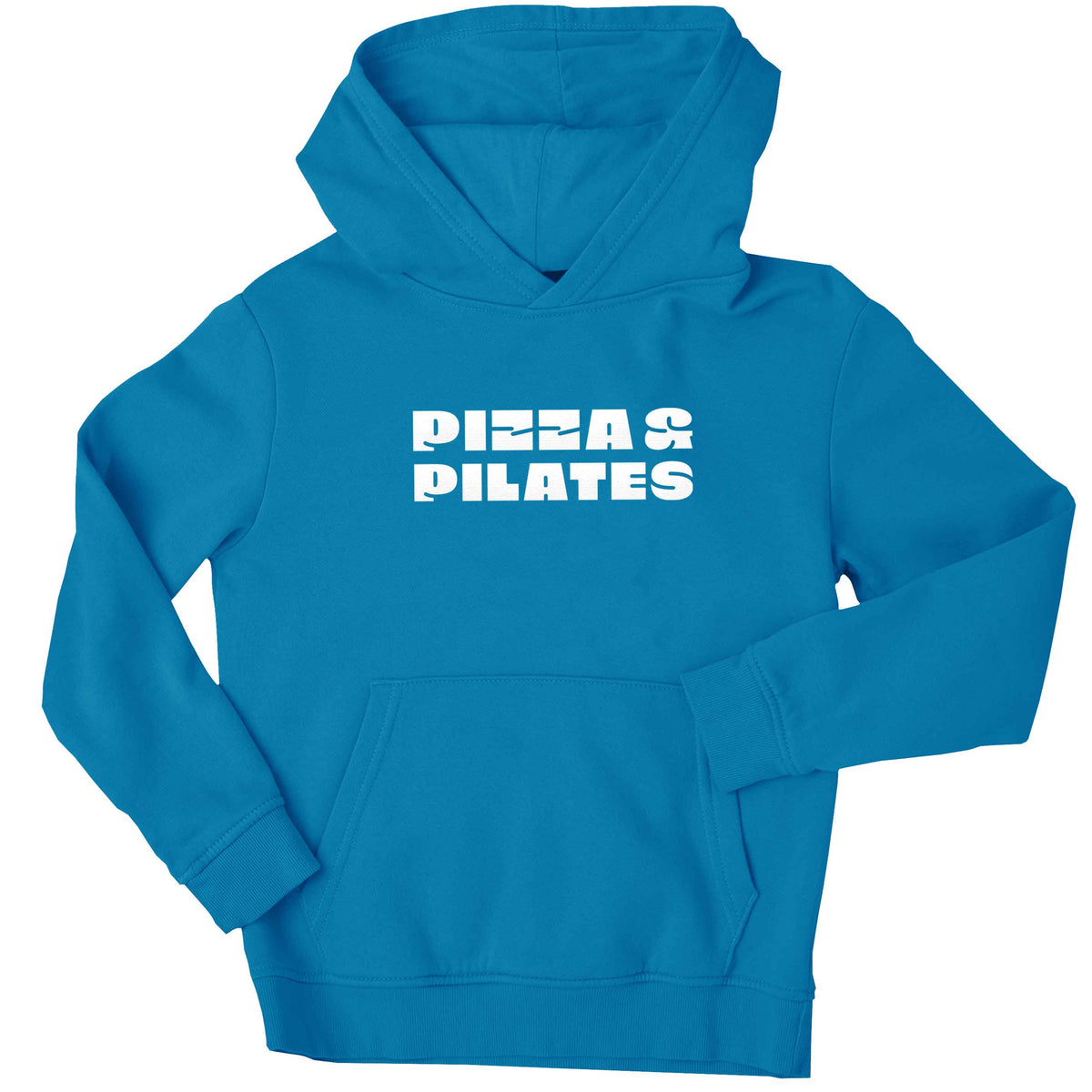 Pizza and pilates children's blue hoodie 12-13 Years