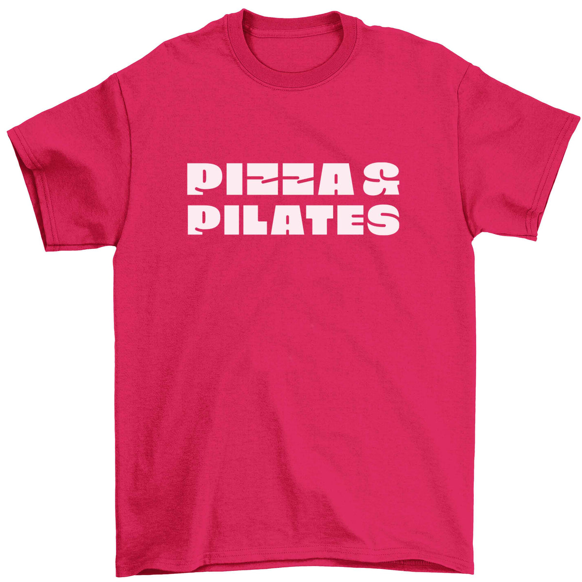 Pizza and pilates Children's pink Tshirt 12-13 Years