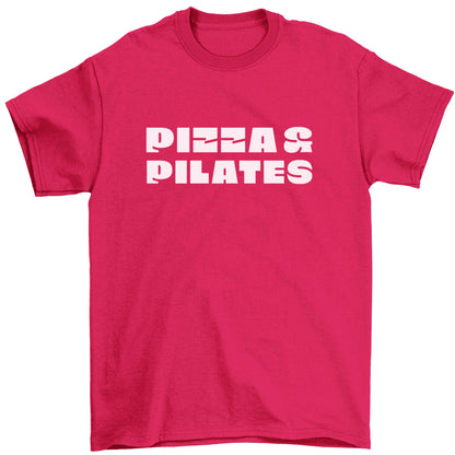 Pizza and pilates Children's pink Tshirt 12-13 Years