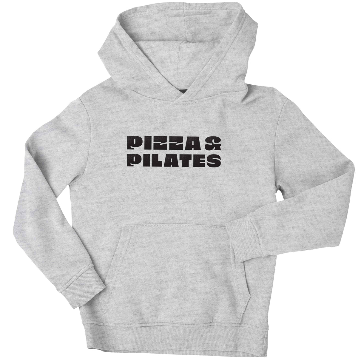 Pizza and pilates children's grey hoodie 12-13 Years