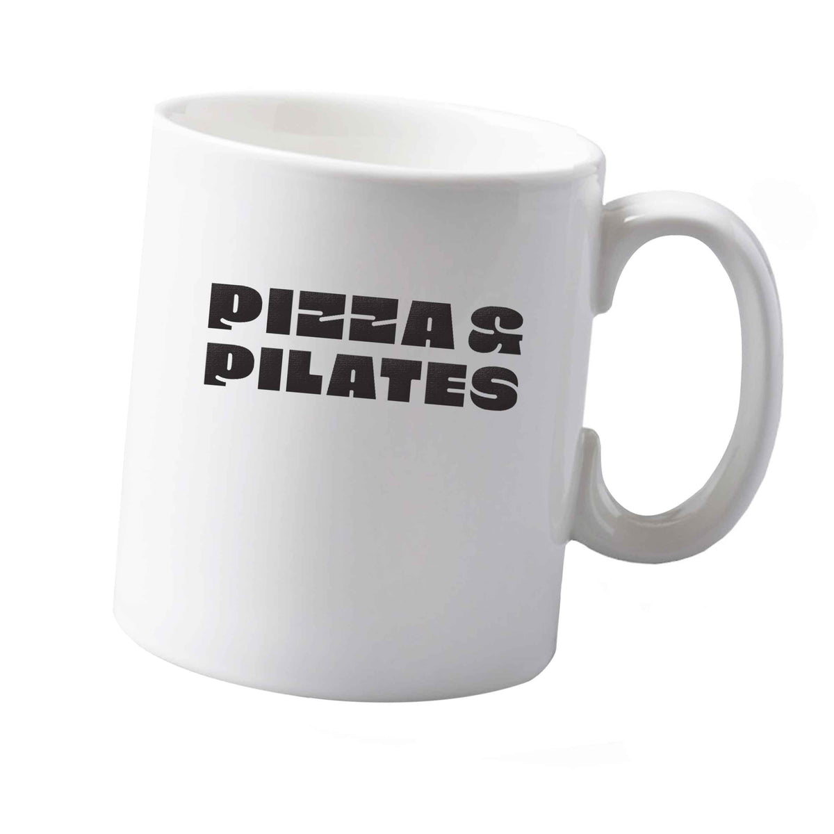 10 oz Pizza and pilates ceramic mug  both sides