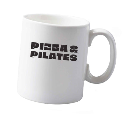 10 oz Pizza and pilates ceramic mug  both sides