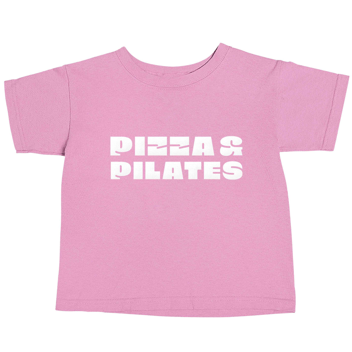 Pizza and pilates light pink baby toddler Tshirt 2 Years