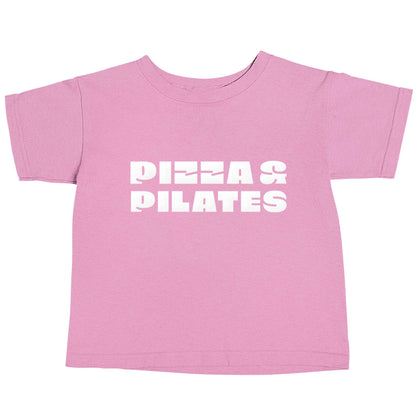 Pizza and pilates light pink baby toddler Tshirt 2 Years